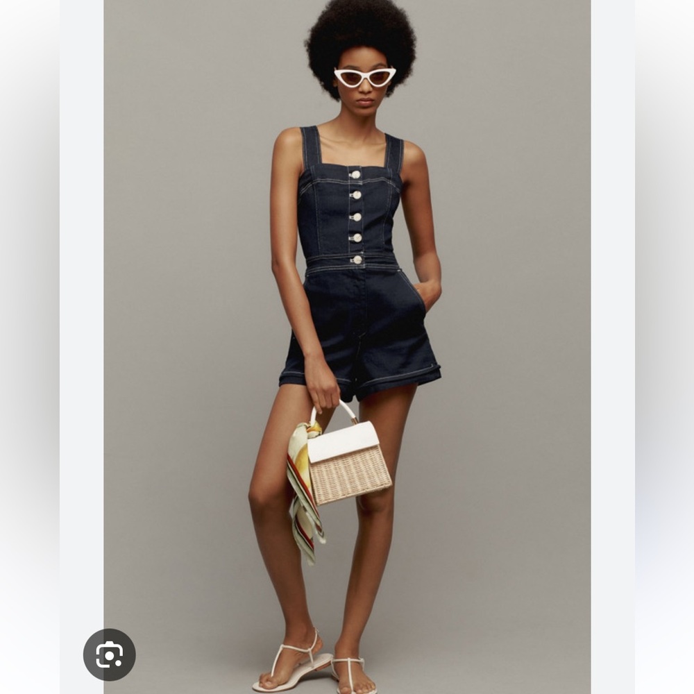 Maeve the Portside Button Front Romper - New with Tags